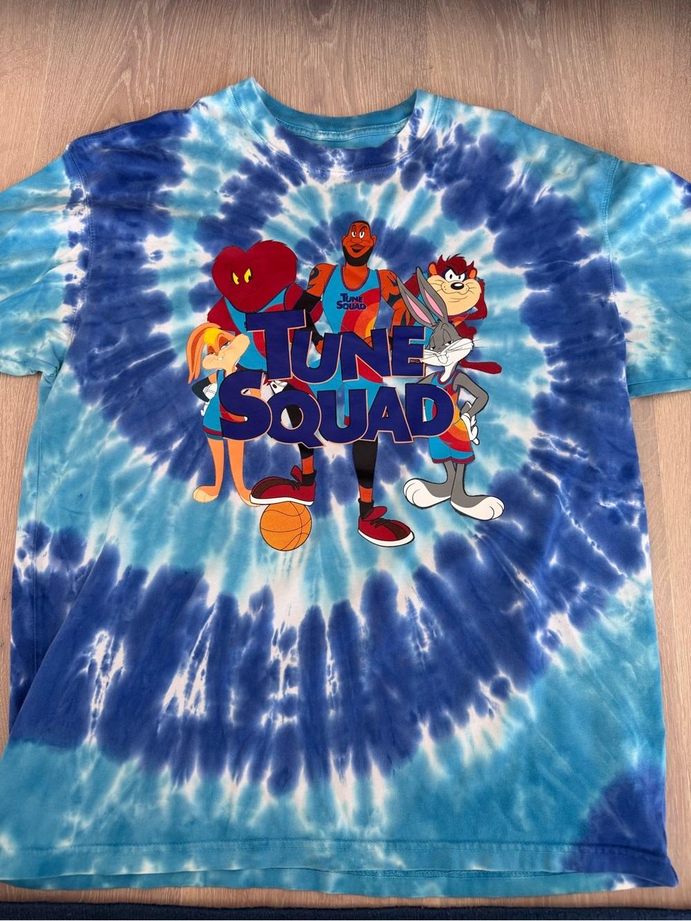 Nike Blue & White Tie-Dye Tune Squad Tee